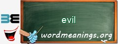 WordMeaning blackboard for evil
